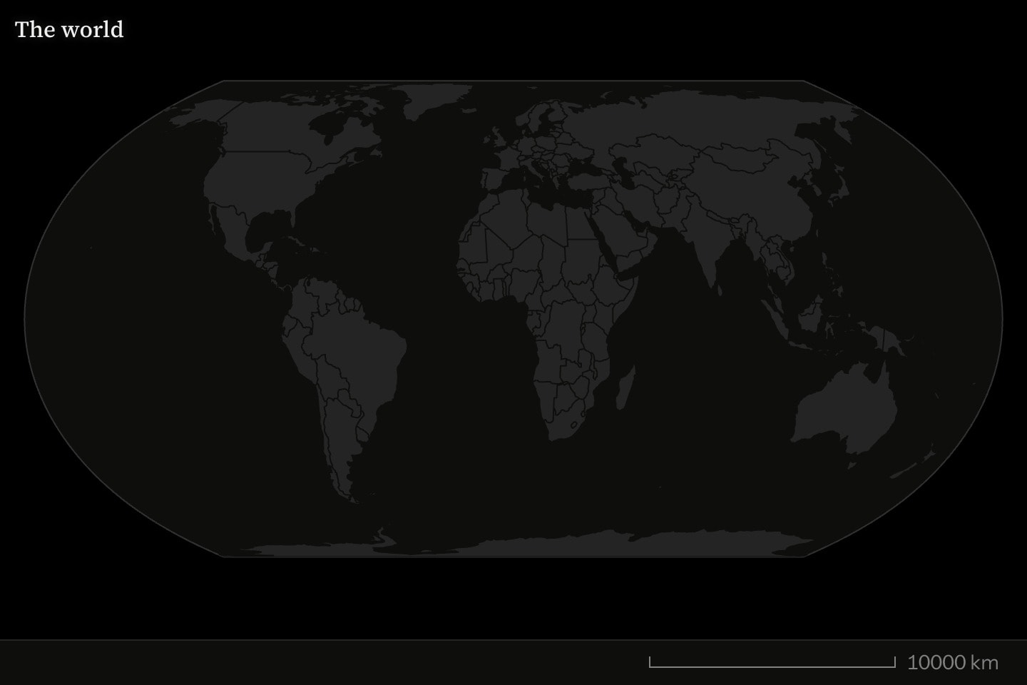 The world on the Equal Earth projection, titled The world.